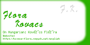 flora kovacs business card